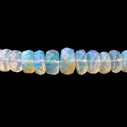3-7mm Ethiopian Opal Faceted Rondelle Beads 16 inch 163 pieces AAA (ONLINE ORDER ONLY)