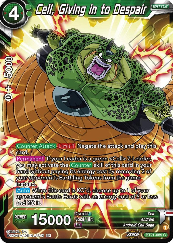 Cell, Giving in to Despair (BT21-089) [Wild Resurgence] (ONLINE ORDER ONLY)