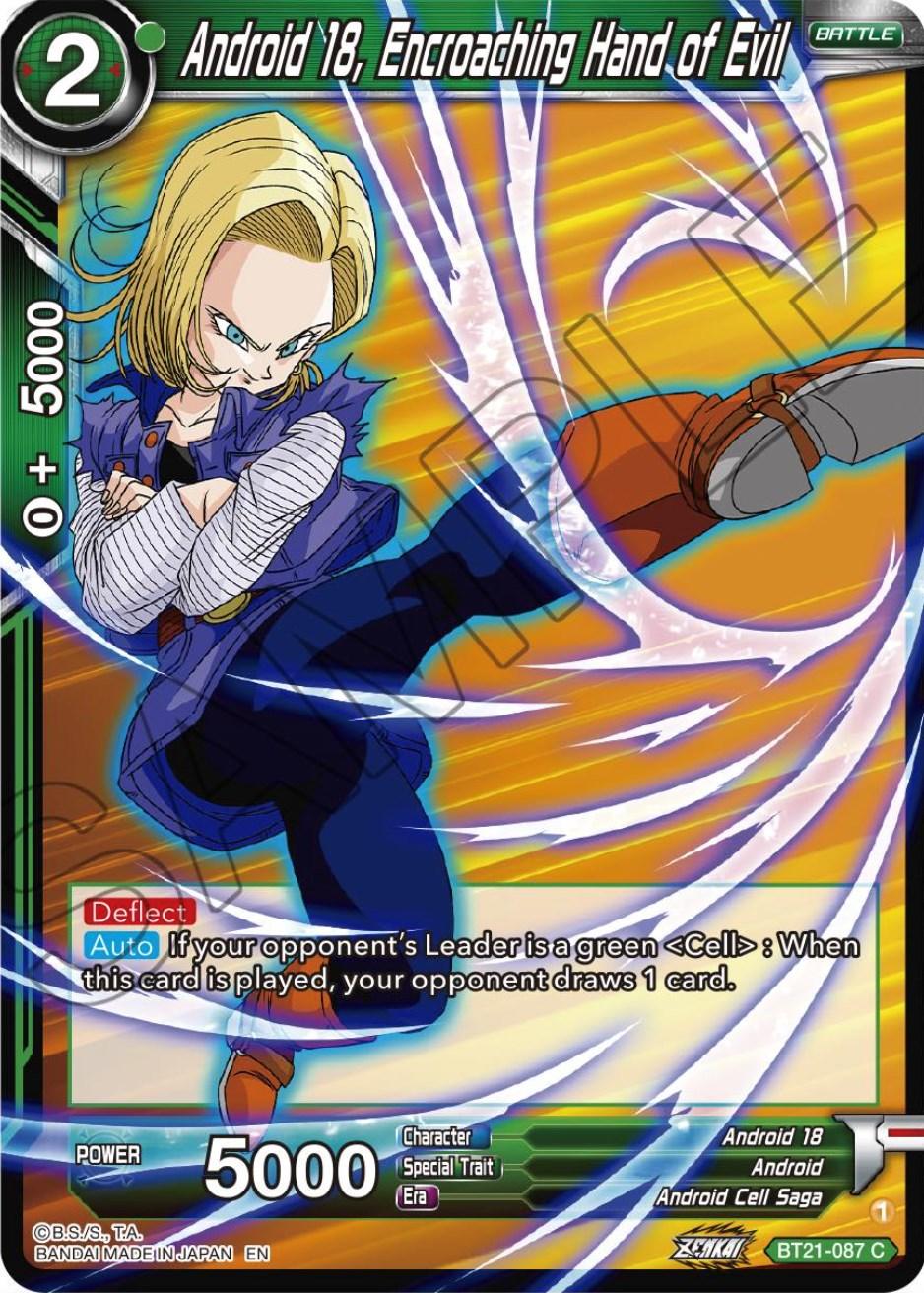 Android 18, Encroaching Hand of Evil (BT21-087) [Wild Resurgence] (ONLINE ORDER ONLY)