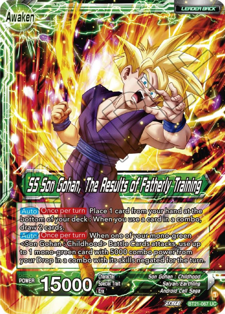 Son Gohan // SS Son Gohan, The Results of Fatherly Training (BT21-067) [Wild Resurgence] (ONLINE ORDER ONLY)