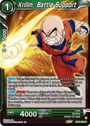 Krillin, Battle Support (BT21-084) [Wild Resurgence] (ONLINE ORDER ONLY)