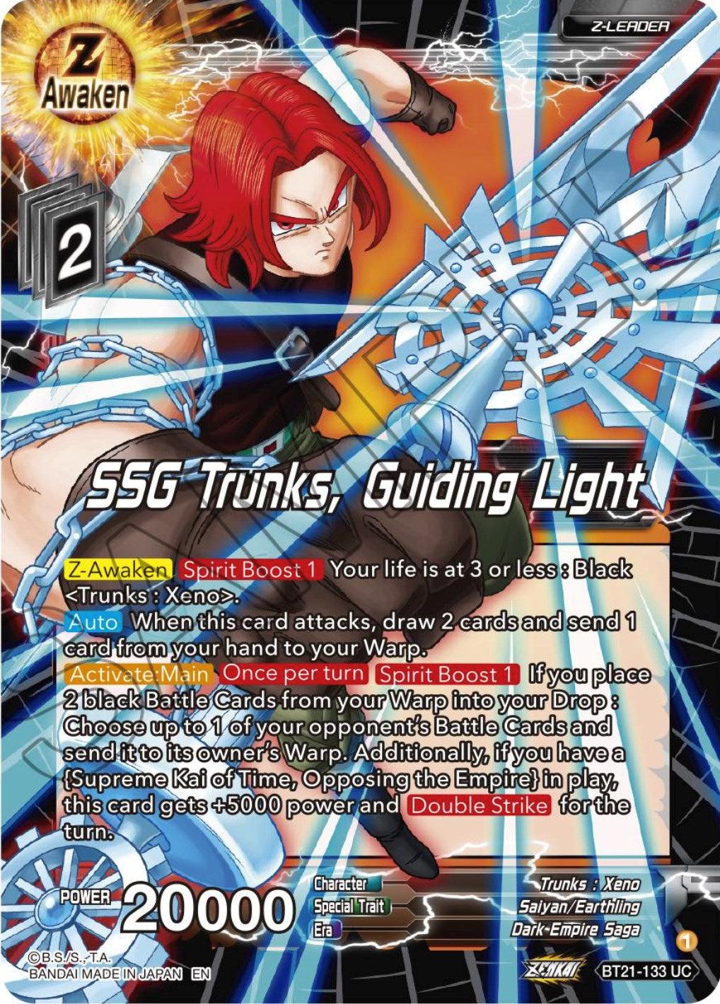 SSG Trunks, Guiding Light (BT21-133) [Wild Resurgence] (ONLINE ORDER ONLY)