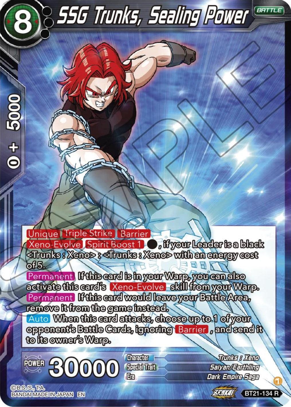 SSG Trunks, Sealing Power (BT21-134) [Wild Resurgence] (ONLINE ORDER ONLY)