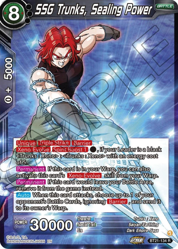 SSG Trunks, Sealing Power (BT21-134) [Wild Resurgence] (ONLINE ORDER ONLY)