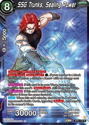 SSG Trunks, Sealing Power (BT21-134) [Wild Resurgence] (ONLINE ORDER ONLY)