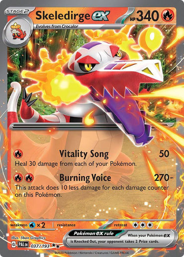 Skeledirge ex (037/193) [Scarlet & Violet: Paldea Evolved] (Online Only) (ONLINE ORDER ONLY)