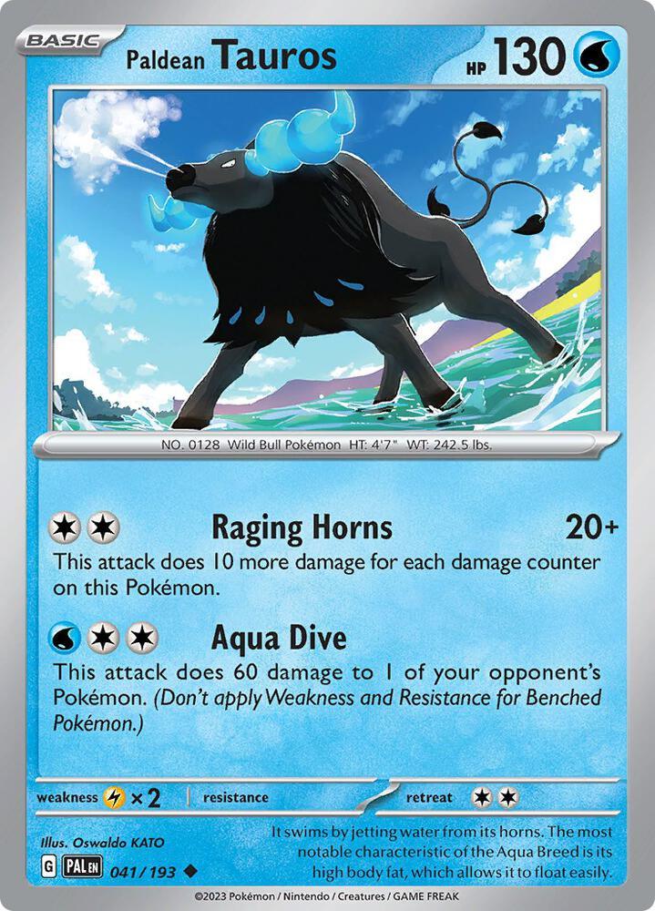 Paldean Tauros (041/193) [Scarlet & Violet: Paldea Evolved] (Online Only) (ONLINE ORDER ONLY)