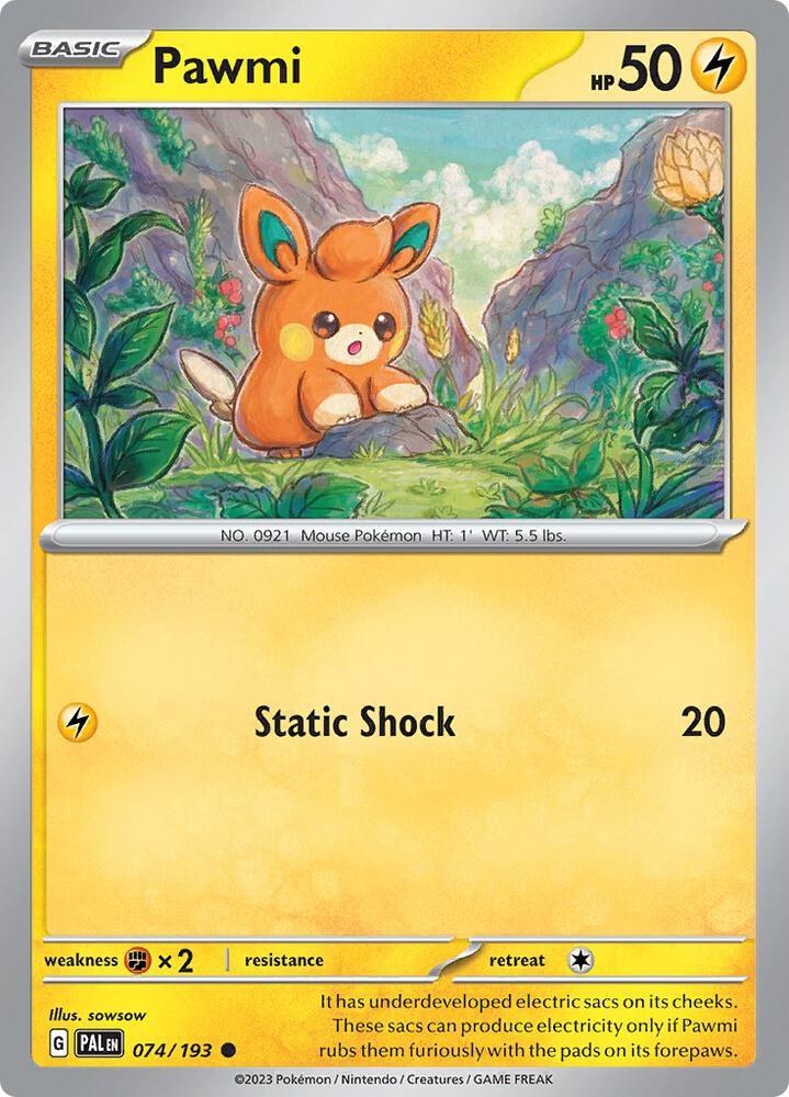 Pawmi (074/193) [Scarlet & Violet: Paldea Evolved] (Online Only) (ONLINE ORDER ONLY)