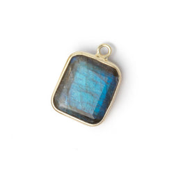 13x11mm Vermeil Bezel Labradorite Rectangle Pendant 1 piece (ONLINE ORDER ONLY)
