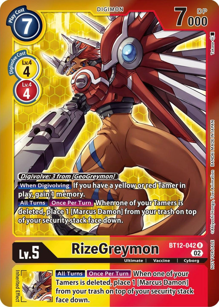 RizeGreymon [BT12-042] (Tamer Party -Special-) [Across Time Promos] (ONLINE ORDER ONLY)