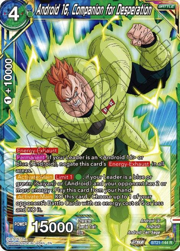 Android 16, Companion for Desperation (BT21-144) [Wild Resurgence] (ONLINE ORDER ONLY)
