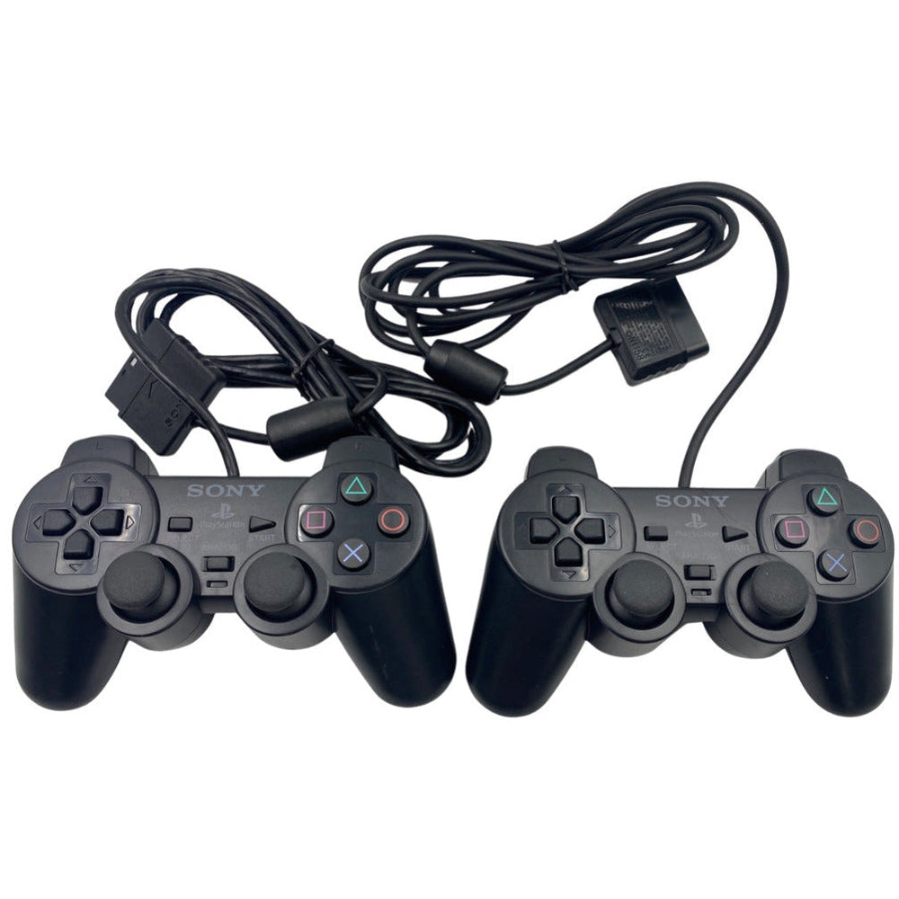 Slim (Black) PlayStation 2 System (2 - OEM Controllers) (Online Order Only)