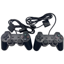 Slim (Black) PlayStation 2 System (2 - OEM Controllers) (Online Order Only)