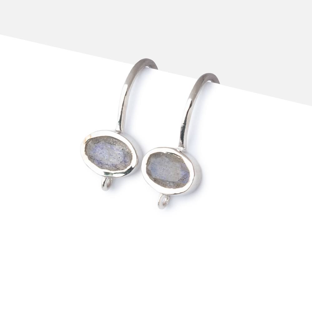 Sterling Silver Labradorite Oval Earwire Set of 2 pieces (ONLINE ORDER ONLY)