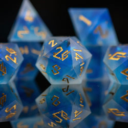 Lunar Veil Sharp-Edged Resin Dice Set (ONLINE ORDER ONLY)