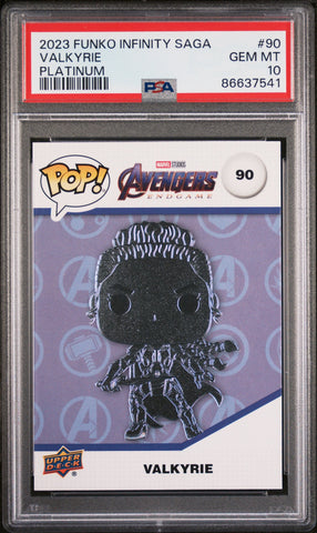 2023 UPPER DECK FUNKO POP MARVEL  VALKYRIE PLATINUM #90  PSA 10 (Online Order Only)