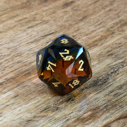 Ice and Fire Multifaceted Glass Dice Set (ONLINE ORDER ONLY)