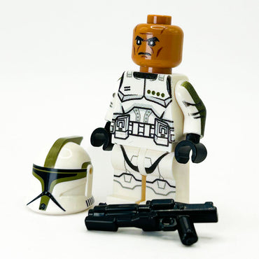 Custom Olive Clone Trooper (Olive, P1) Minifig made using LEGO parts - B3 Customs (Online Order Only)
