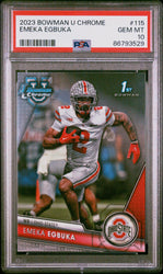 Graded 2023 Topps Bowman U Chrome Emeka Egbuka #115 Rookie RC Football Card PSA 10 Gem Mint (ONLINE ORDER ONLY)