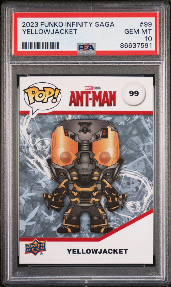 2023 UPPER DECK FUNKO POP MARVEL  YELLOWJACKET  #99  PSA 10 (Online Order Only)