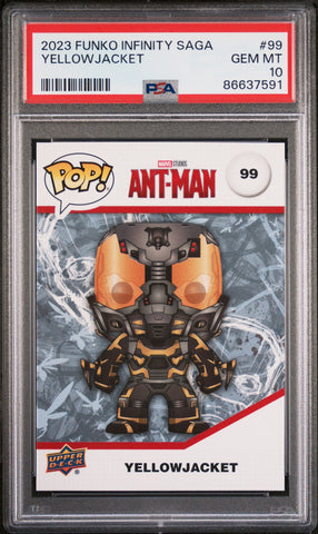 2023 UPPER DECK FUNKO POP MARVEL  YELLOWJACKET  #99  PSA 10 (Online Order Only)