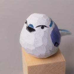 Hand-Carved Wooden Bird Figurine – White (ONLINE ORDER ONLY)