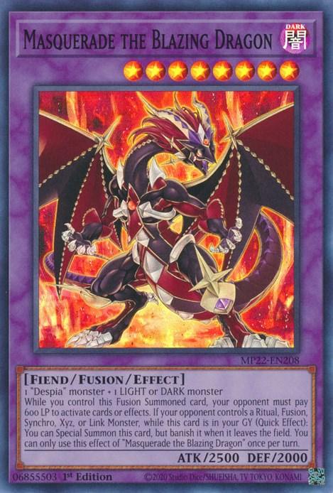 Masquerade the Blazing Dragon [MP22-EN208] Super Rare (ONLINE ORDER ONLY)