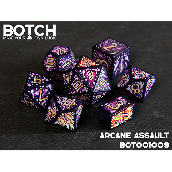 7 Piece Die Set Botch Dice: Arcane Assault (ONLINE ORDER ONLY)