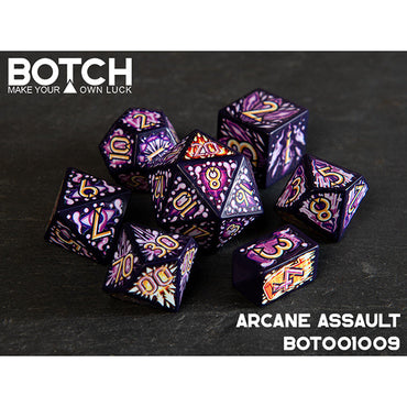 7 Piece Die Set Botch Dice: Arcane Assault (ONLINE ORDER ONLY)
