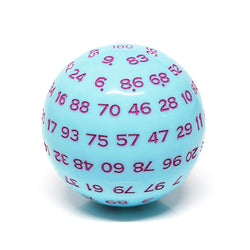 "Blue Jay" Single 100 Sided Polyhedral Dice (D100) | Blue (45mm) Purple (Online Only)