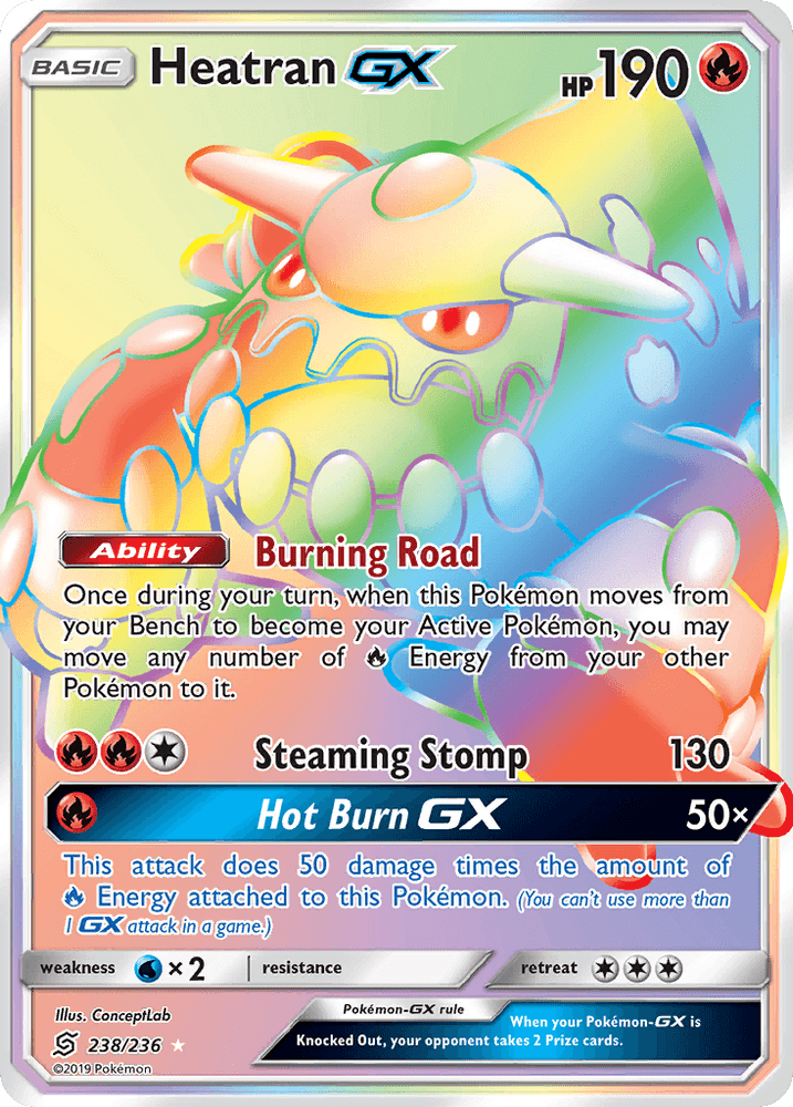 Heatran GX (238/236) [Sun & Moon: Unified Minds] (Online Only)