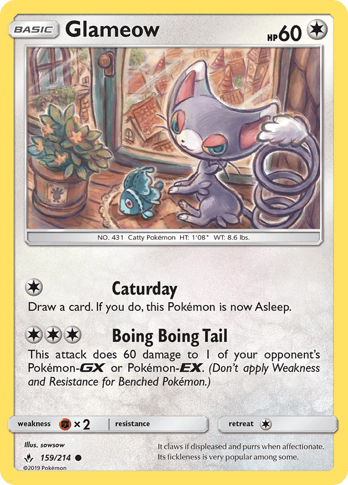 Glameow (159/214) [Sun & Moon: Unbroken Bonds] (Online Only)