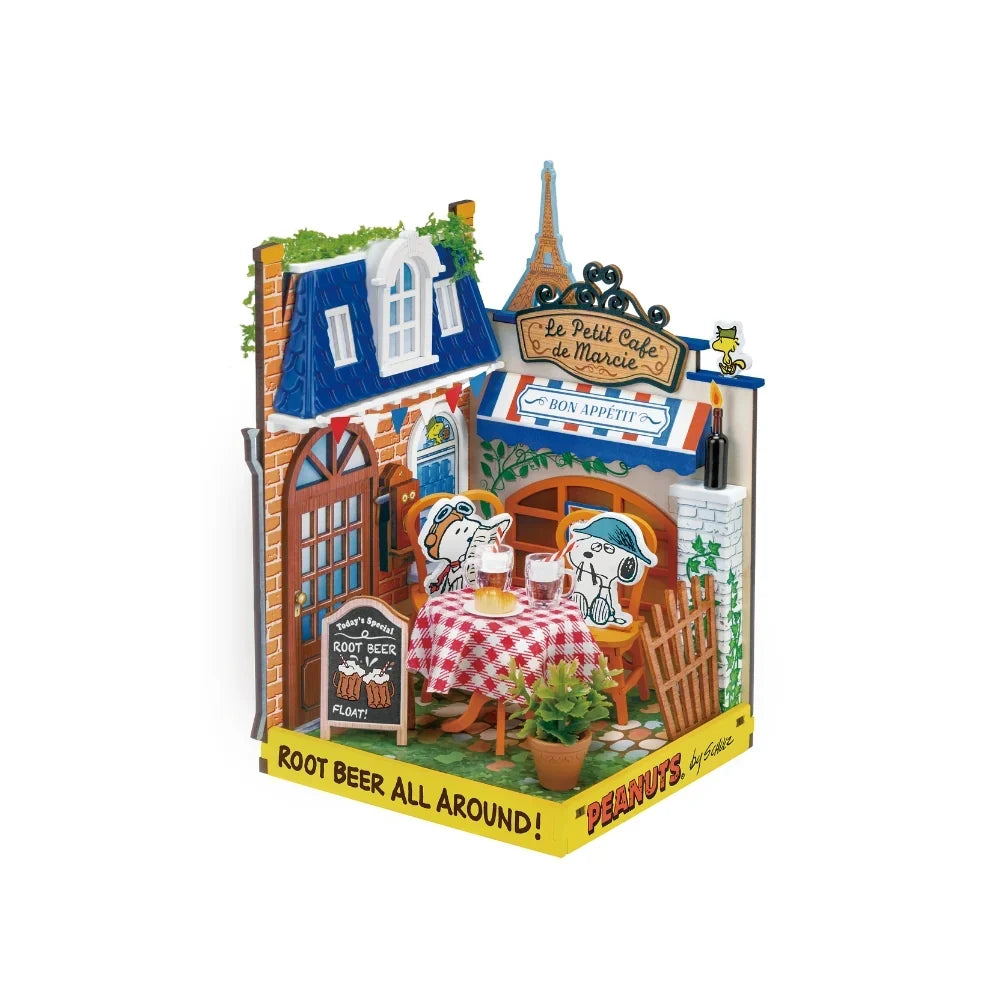 DIY Miniature Kit: Peanuts - Le Petit Cafe with Snoopy and Spike (ONLINE ORDER ONLY)