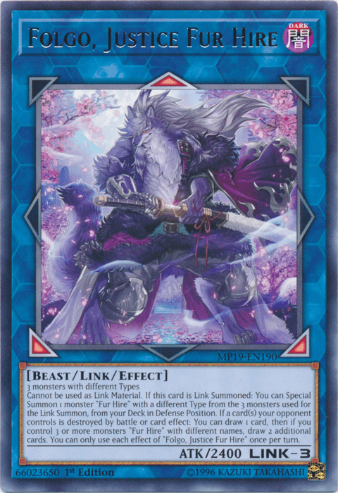 Folgo, Justice Fur Hire [MP19-EN190] Rare (ONLINE ORDER ONLY)