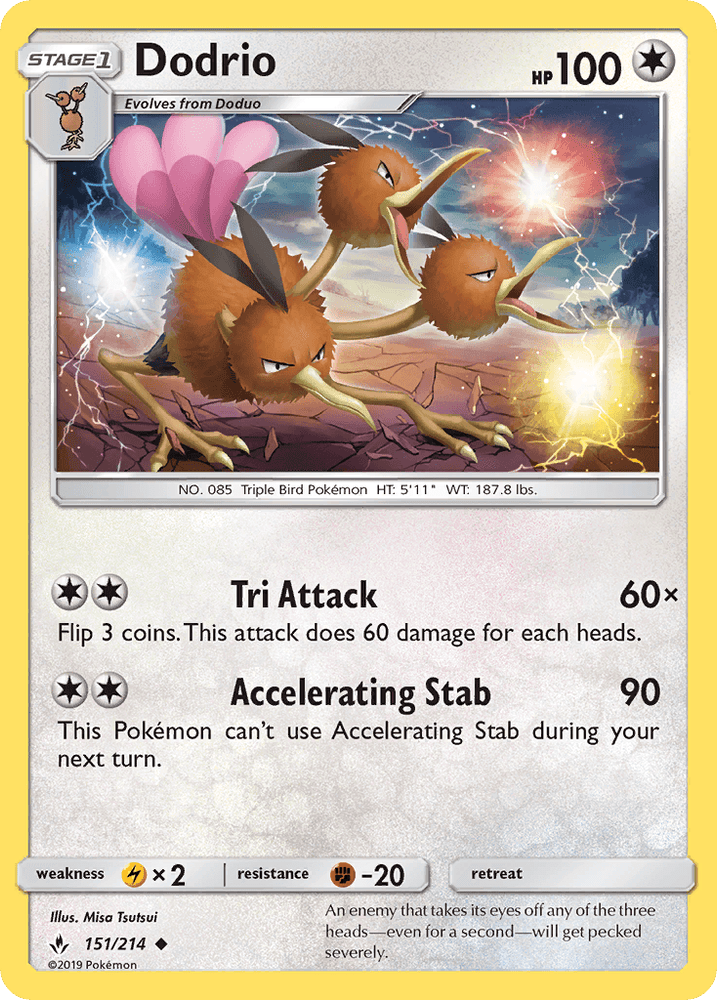 Dodrio (151/214) [Sun & Moon: Unbroken Bonds] (Online Only)