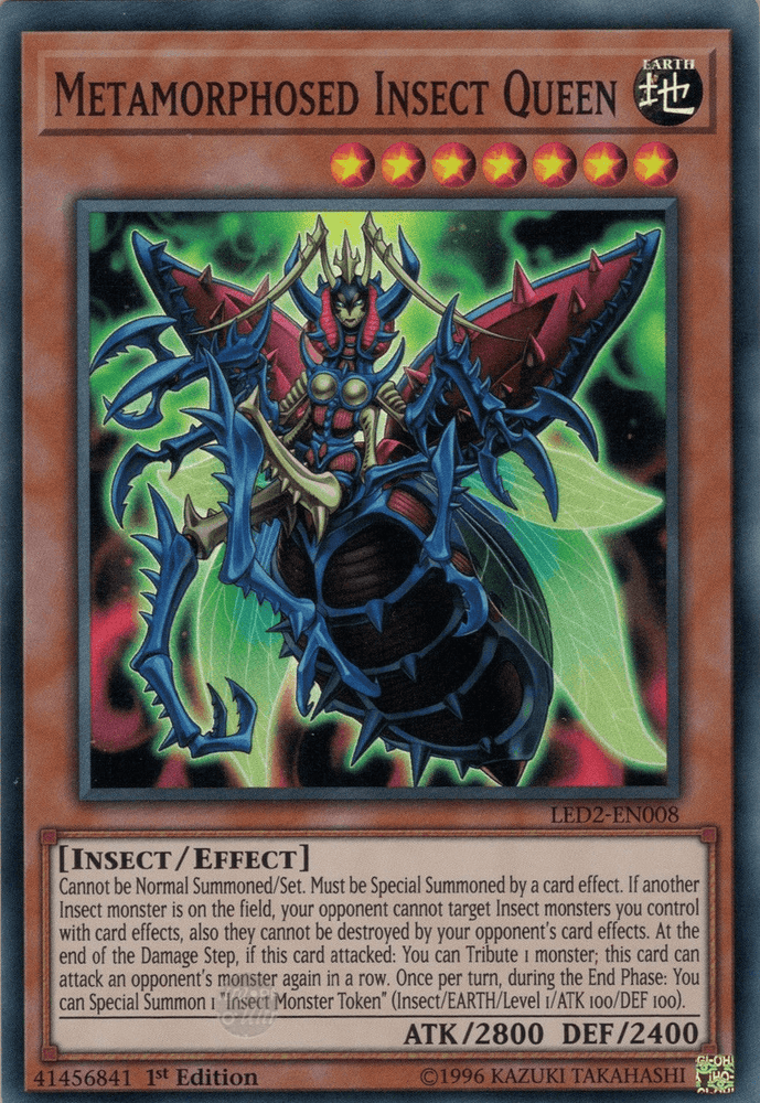 Metamorphosed Insect Queen [LED2-EN008] Super Rare (ONLINE ORDER ONLY)