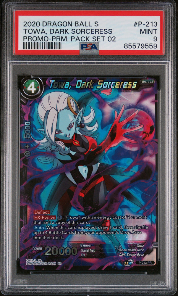 2020 DRAGON BALL SUPER TOWA, DARK SORCERESS #P-213 - PSA 9 (Online Order Only)