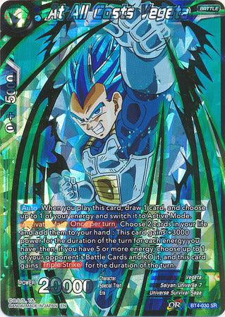 At All Costs Vegeta (Shatterfoil) (BT4-030) [Dragon Brawl] (ONLINE ORDER ONLY)