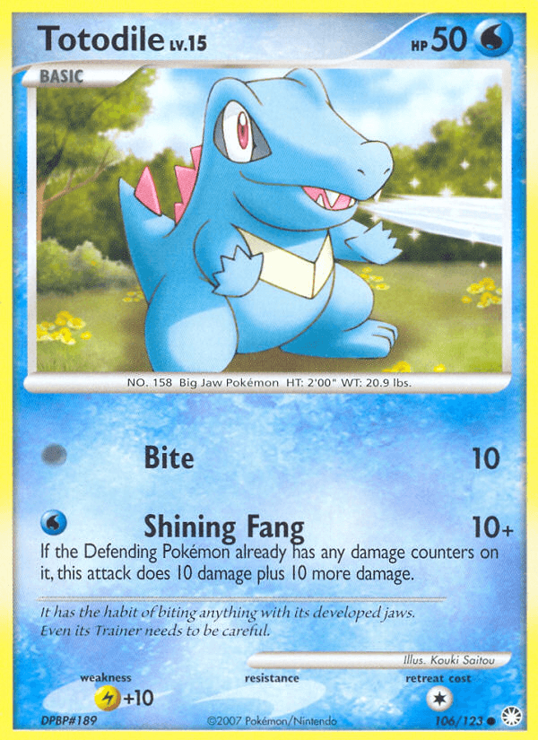 Totodile (106/123) [Diamond & Pearl: Mysterious Treasures] (Online Only)