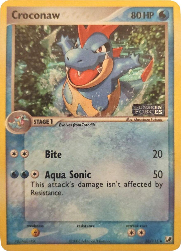 Croconaw (38/115) (Stamped) [EX: Unseen Forces] (Online Only)
