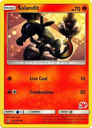 Salandit (25/156) (Charizard Stamp #31) [Battle Academy 2020] (Online Only)