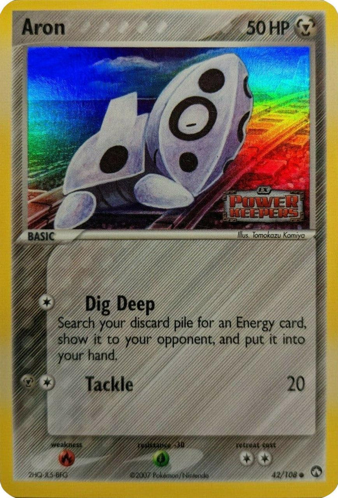 Aron (42/108) (Stamped) [EX: Power Keepers] (Online Only)