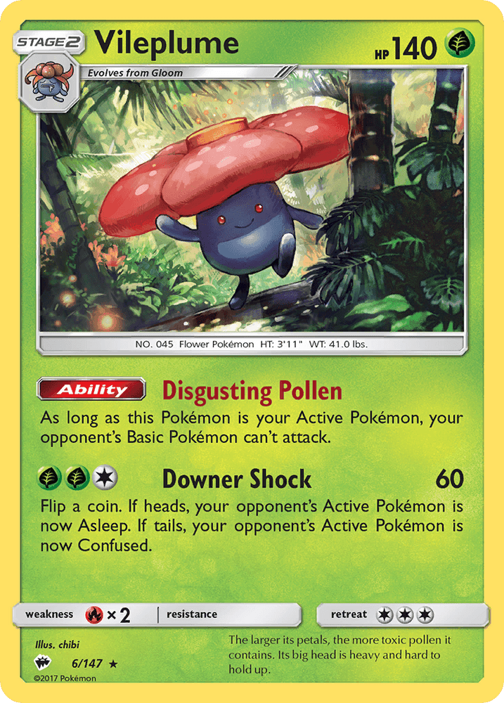 Vileplume (6/147) [Sun & Moon: Burning Shadows] (Online Only)