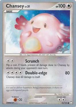 Chansey LV.31 (76/123) (Bliss Control - Paul Atanassov) [World Championships 2008] (Online Only)