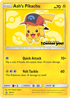 Ash's Pikachu (SM111) [Sun & Moon: Black Star Promos] (Online Only)