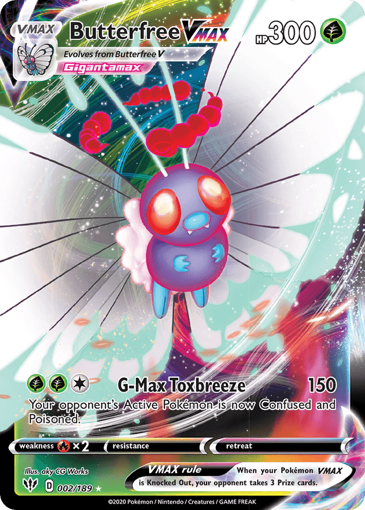 Butterfree VMAX (002/189) [Sword & Shield: Darkness Ablaze] (Online Only)