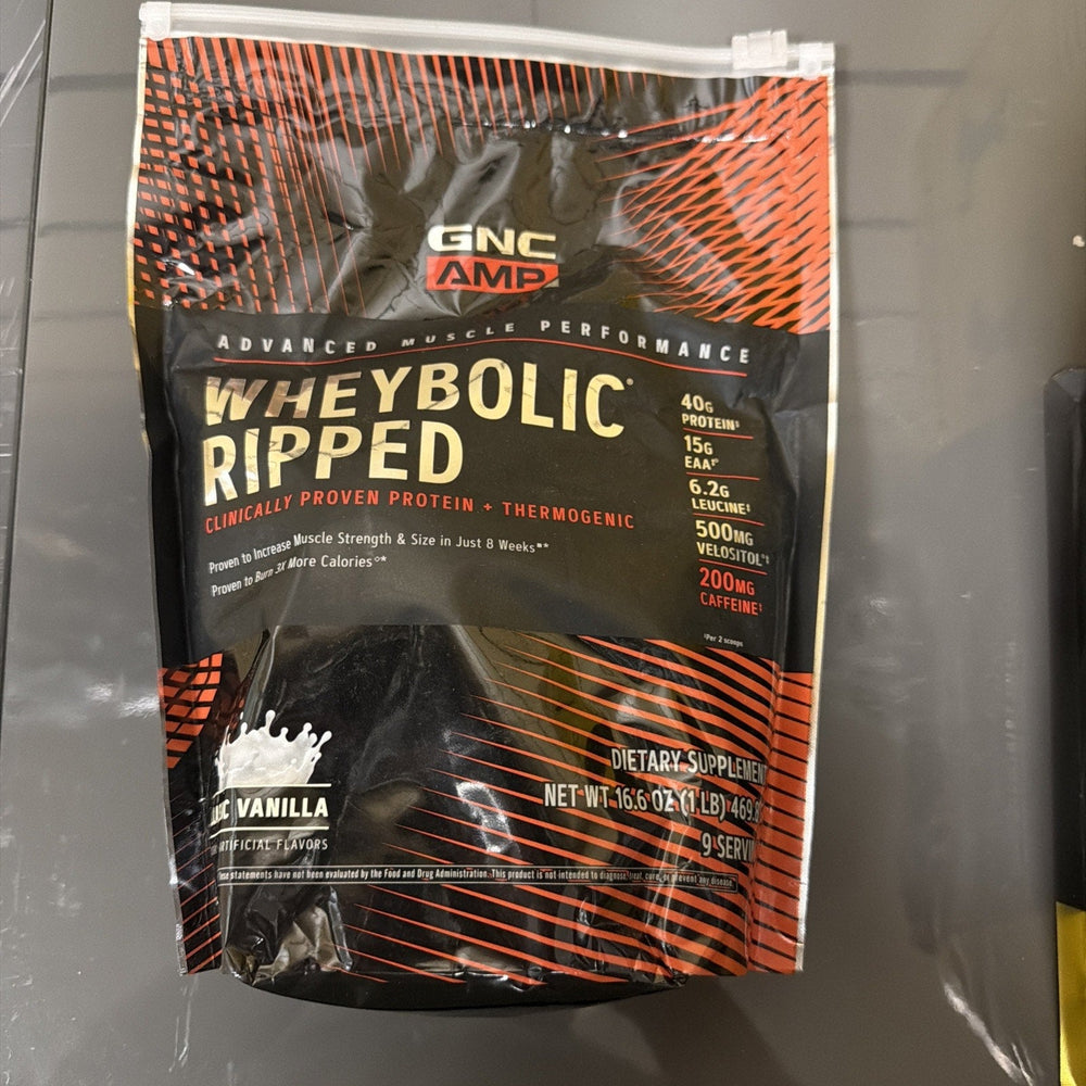 GNC AMP Wheybolic Ripped Protein & Thermogenic Powder Vanilla 16.6 Oz 18 Serv (ONLINE ORDER ONLY)