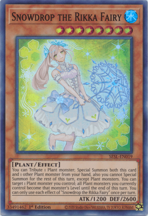 Snowdrop the Rikka Fairy [SESL-EN019] Super Rare (ONLINE ORDER ONLY)