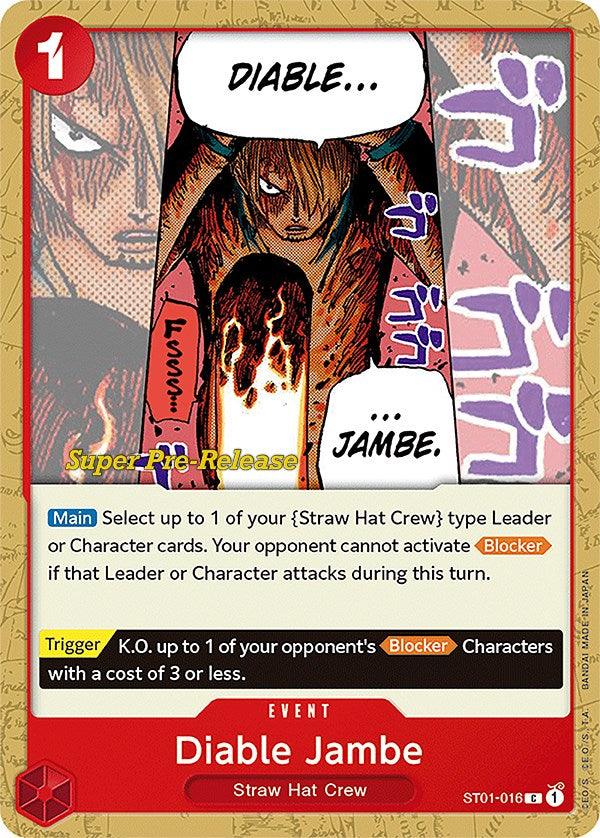 Diable Jambe [Super Pre-Release Starter Deck: Straw Hat Crew] (ONLINE ORDER ONLY)
