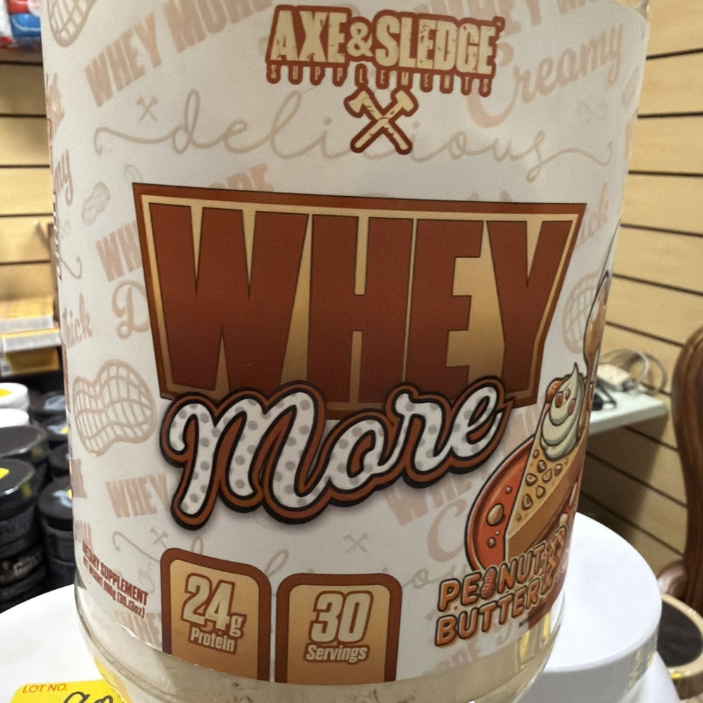 SEALED - Axe & Sledge Whey More PEANUT BUTTER PIE - 35.13 oz. EXP. 01/2027 (ONLINE ORDER ONLY)